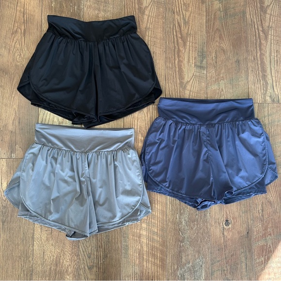 Pants - Lot of 3 Shorts with Liner Black, Blue & Grey Medium